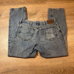 Lee Jeans Mens 34x30 Relaxed Fit Straight Leg Blue Denim Pants‎
